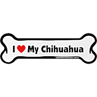 Imagine This "I Love My Chihuahua" Bone Car Magnet