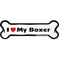 Imagine This "I Love My Boxer" Bone Car Magnet