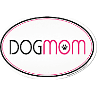 Imagine This "Dog Mom" Oval Car Magnet