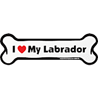Imagine This "I Love My Labrador" Bone Car Magnet