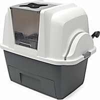 Mumufy 4 Pcs Large Cat Litter Box with 4 Litter Sifting Scoop Open Cat  Litter Box