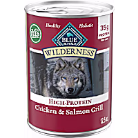 Blue Buffalo Wilderness Salmon & Chicken Grill, 35g Protein Adult Wet Dog Food