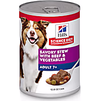 Hill's Science Diet Senior 7+ Savory Stew with Beef & Vegetables Canned Wet Dog Food