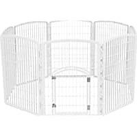 Iris White Eight Panel Pet Containment Pen with Door