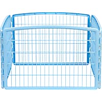 Iris Blue Four Panel Pet Containment and Exercise Pen without Door