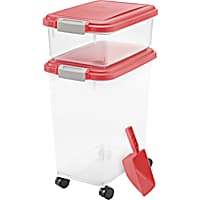 Iris Garnet Red and Clear Airtight Three Piece Food Storage Combo
