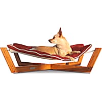 Pet Lounge Studios Bambu Cross Hammock Pet Bed in Orange