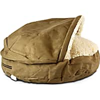 Snoozer Luxury Cozy Cave Pet Bed in Camel & Cream
