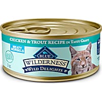 Blue Buffalo Blue Wilderness Wild Delights Chicken & Trout Morsels In Gravy Canned Adult Cat Food