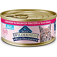 Blue Buffalo Wilderness Wild Delights Meaty Morsels Chicken & Salmon in Tasty Gravy Natural Wet Cat Food