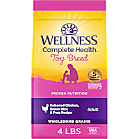 Wellness Complete Health Natural Small Toy Breed Deboned Chicken, Brown Rice and Peas Recipe Dry Dog Food