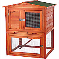 TRIXIE Natura Two Story Animal Hutch with Gabled Roof