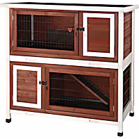 TRIXIE Natura Two Story Animal Hutch in Brown & White