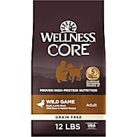 Wellness CORE Natural Grain Free Wild Game Duck, Turkey, Boar & Rabbit Dry Dog Food