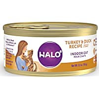 Halo Indoor Grain Free Turkey & Duck Recipe Pate Canned Cat Food