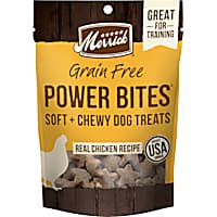 Merrick Power Bites Grain Free Snack with Real Chicken Recipe Natural Soft and Chewy Real Meat Dog Treats