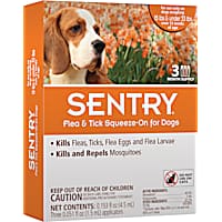 Sentry Squeeze-On Flea & Tick Control for Dogs Under 15 lbs.