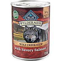 Blue Buffalo Blue Wilderness Wolf Creek Stew Savory Salmon in Gravy Adult Wet Dog Food