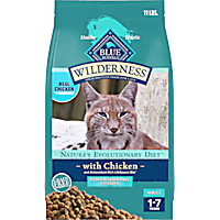 Blue Buffalo Wilderness Natural Hairball Care for Indoor Cats, High-Protein & Grain-Free Formula, Chicken Dry Cat Food