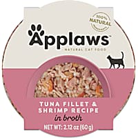 Applaws Natural Tuna Fillet with Prawn in Broth Wet Cat Food