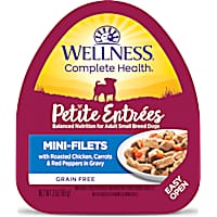 Wellness Petite Entrees Mini-Filets with Roasted Chicken, Carrots & Red Peppers in Gravy Wet Dog Food