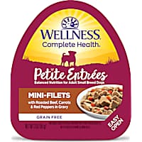 Wellness Complete Health Petite Entrees Mini-Filets with Roasted Beef, Carrots & Red Peppers in Gravy Wet Dog Food