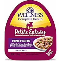 Wellness Petite Entrees Mini-Filets Tender Turkey, Green Beans & White Sweet Potatoes in Gravy Wet Dog Food
