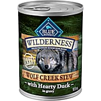 Blue Buffalo Wilderness Wolf Creek Stew Hearty Duck Stew in Gravy Wet Food for Dogs