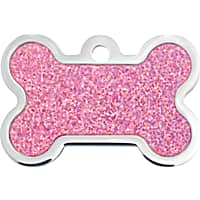 TagWorks Rose Gold Bone with Crystal Charm Personalized Pet ID Tag | PetSmart