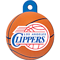 Quick-Tag LA Clippers NBA Circle Personalized Engraved Pet ID Tag, Large