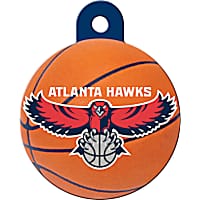 Quick-Tag Atlanta Hawks NBA Circle Personalized Engraved Pet ID Tag, Large