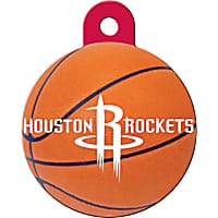 Quick-Tag Houston Rockets NBA Circle Personalized Engraved Pet ID Tag, Large