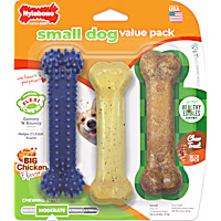 Nylabone Flexi Chew Chicken & Bacon Dog Chew Toy Value Pack