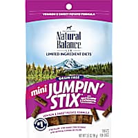 Natural Balance L.I.T. Limited Ingredient Treats Mini Jumpin Stix Venison & Sweet Potato Dog Treats