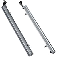 Plexidor Extra Large Sliding Tracks with Flip Lock for Pet Doors in Silver