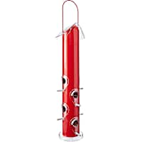 Perky-Pet Red Metal Tube Wild Bird Feeder
