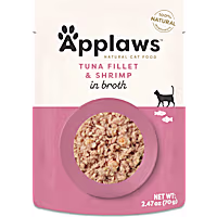 Applaws Natural Grain Free Tuna Fillet with Pacific Shrimp in Broth Wet Cat Food
