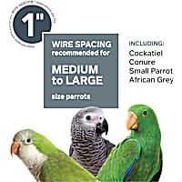 Prevue Pet Products Parrot Cage in Chrome