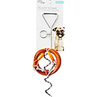 You & Me Trusty Tether Tie-Out Cable with Spiral Stake for Dogs up to 50 lbs.
