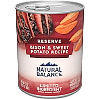 Natural Balance Limited Ingredient Adult Grain-Free Wet Canned Dog Food Reserve Bison & Sweet Potato Recipe