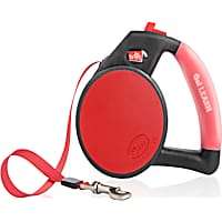 Wigzi Gel Retractable Red Dog Leash