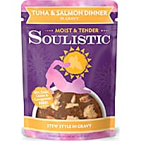 Soulistic Moist & Tender Tuna & Salmon Dinner in Gravy Wet Cat Food