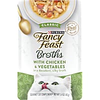Fancy Feast Broths Classic Chicken & Vegetables Cat Food Complement