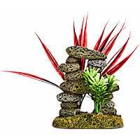 Imagitarium Stacked Stones & Plants Aquarium Ornament