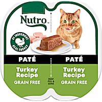 Nutro Perfect Portions Twin-Pack Tray Turkey Recipe Grain Free Natural Wet Cat Food Pate