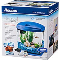 Aqueon MiniBow Blue LED Desktop Fish Aquarium Kit