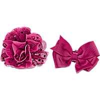 Bond & Co. Pink Flower Bow 2 Pack