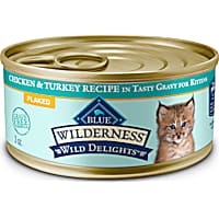 Blue Buffalo Wilderness Wild Delights Flaked Chicken & Trout in Tasty Gravy Natural Wet Food for Kittens