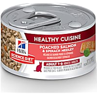 Hill's Science Diet Adult Healthy Cuisine Poached Salmon & Spinach Medley Canned Wet Cat Food