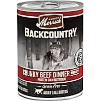 Merrick Backcountry Chunky Beef in Gravy Grain Free Wet Dog Food